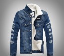 Herren-Jeansjacke mit Fell F1313 5