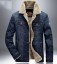 Herren-Jeansjacke mit Pelzmantel J1415 1