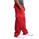 Herren Jogginghose mit vielen Taschen Gerader Schnitt Kordelzug Bequeme Sporthose Freizeit Jogginghose Moderne Herrenmode 2