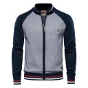 Herren-Kardigan mit langen Ärmeln Baumwollpullover mit Elasthan mit Reißverschluss Moderner Pullover für die Arbeit und Freizeit Verschiedene Farben 9