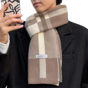 Herren karierte Schal 180 cm Warmer weicher Winteraccessoire Eleganter Herrenschal aus Polyester und Acryl Stilvolles 6