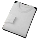 Herren klassischer gestrickter Pullover mit langen Ärmeln Einfarbiger weicher leichter lässiger Pullover Polyester Rundhalsausschnitt Verschiedene Farben 14