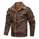 Herren-Lederjacke mit Kragen 6