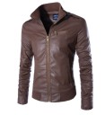 Herren-Lederjacke mit Kragen J2068 5