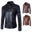 Herren-Lederjacke mit Kragen J2068 1