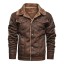 Herren-Lederjacke mit Kragen 3