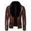 Herren-Lederjacke mit Kunstfell 5