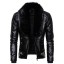 Herren-Lederjacke mit Kunstfell 3