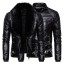 Herren-Lederjacke mit Kunstfell 1