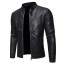 Herren Lederjacke schwarz 5