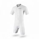 Herren Radset Trikot mit kurzen Ärmeln und Shorts mit Polster Elastisches Material 80 % Polyester und 20 % Spandex Weißes Trikot und Shorts 1