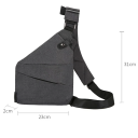 Herren Reise Brusttasche Umhängetasche Sporttasche mit Diebstahlschutz und Spritzwasserschutz Multifunktionale Lauftasche 7