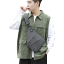 Herren Reise Brusttasche Umhängetasche Sporttasche mit Diebstahlschutz und Spritzwasserschutz Multifunktionale Lauftasche 8