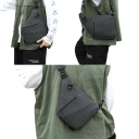 Herren Reise Brusttasche Umhängetasche Sporttasche mit Diebstahlschutz und Spritzwasserschutz Multifunktionale Lauftasche 12