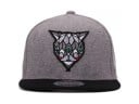 Herren Snapback Cap mit Stickerei eines geometrischen Tierkopfes Gerades Schild Baumwoll-Melange-Stoff Kopfumfang 56 bis 60 cm 4