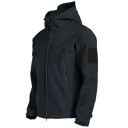 Herren Softshell Outdoorjacke mit Kapuze, wasserdichte Winddichte Reißverschlussjacke, Taktische Jacke mit Taschen für schlechtes Wetter 5