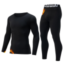 Herren Sportanzug mit Gummihosen und modischem Druck, Langarmshirt mit Rundhalsausschnitt, Polyester, Spandex 5