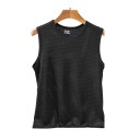 Herren Sporttank Top Einfarbiges Design Rundhalsausschnitt Atmungsaktives Polyester Leichter Funktionsstoff Für Fitness und Laufen 6