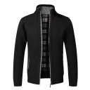Herren Strickjacke mit Reißverschluss und Rollkragen Einfarbiger eleganter Pullover für Männer Herbst Winter Strickjacke Polyester Verschiedene Farben 6