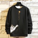 Herren-Sweatshirt mit Katze F71 4