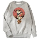 Herren-Sweatshirt mit Katze 11