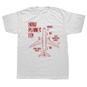 Herren-T-Shirt mit Flugzeugaufdruck T2203 21