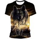 Herren-T-Shirt mit Wolfsprint T2081 2