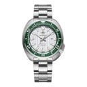 Herren Taucheruhr mit Datum Geriffeltes Zifferblatt Saphirglas Wasserdicht bis 200 m Gehäuse 43,8 mm Edelstahl 316L Zum Schwimmen und Tauchen 12