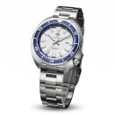 Herren Taucheruhr mit Datum Geriffeltes Zifferblatt Saphirglas Wasserdicht bis 200 m Gehäuse 43,8 mm Edelstahl 316L Zum Schwimmen und Tauchen 1