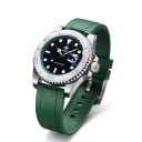 Herren Taucheruhren mit Datum Edelstahl drehbare Lünette Wasserdicht 200 m Gehäuse 41 mm Edelstahl 316L Gummiband Zum Tauchen 1