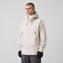Herren wasserdichte und winddichte Jacke mit Kapuze und hohem Kragen mit Reißverschluss und seitlichen Reißverschlusstaschen und lockerer 9