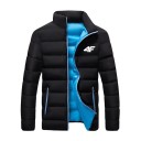 Herren Winter Daunenjacke Leichte Steppjacke mit Wattierung Schutz vor Kälte Winterjacke mit hohem Kragen Reißverschluss 2