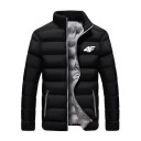 Herren Winter Daunenjacke Leichte Steppjacke mit Wattierung Schutz vor Kälte Winterjacke mit hohem Kragen Reißverschluss 3
