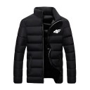 Herren Winter Daunenjacke Leichte Steppjacke mit Wattierung Schutz vor Kälte Winterjacke mit hohem Kragen Reißverschluss 1