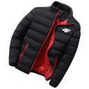 Herren Winterjacke Gesteppte warme Jacke mit Wattierung Sportjacke mit Reißverschluss Leichte Jacke mit Taschen für kaltes Wetter Stehkragen Isolierte Jacke 1