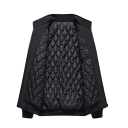 Herren Winterjacke mit Kapuze Isolierte Jacke mit Reißverschluss und Taschen Stepp Herrenjacke für kaltes Wetter Warme Winterjacke 4