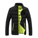 Herren Winterjacke Steppjacke mit Wattierung Warme leichte Jacke für kaltes Wetter Stehkragen Sportjacke mit Reißverschlusstaschen Wintermantel 4