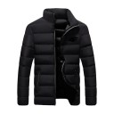 Herren Winterjacke Steppjacke mit Wattierung Warme leichte Jacke für kaltes Wetter Stehkragen Sportjacke mit Reißverschlusstaschen Wintermantel 1