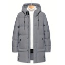 Herren Winterjacke Winddichte Ausführung Mit Reißverschluss und Druckknöpfen Praktische Taschen Warme Baumwollfütterung Robuste Polyester Winterjacke 3