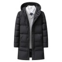 Herren Winterjacke Winddichte Ausführung Mit Reißverschluss und Druckknöpfen Praktische Taschen Warme Baumwollfütterung Robuste Polyester Winterjacke 2