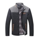 Herren Winterjacke Winddichtes Design Druckknopfverschluss Polyesterjacke mit Taschen Polyesterfutter Warmes bequemes Wintertragen 7