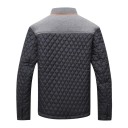 Herren Winterjacke Winddichtes Design Druckknopfverschluss Polyesterjacke mit Taschen Polyesterfutter Warmes bequemes Wintertragen 5