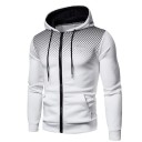 Herren Zip-Hoodie mit Taschen Einfarbiger Sporthoodie mit feinem Punktmuster auf den Schultern Bequemer Polyesterstoff 14