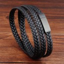 Herrenarmband aus geflochtenem Leder 5