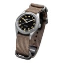 Herrenarmbanduhr mit arabischen Ziffern Nylonarmband Wasserdicht bis 100 m Gehäuse 36 mm Sandgestrahlter Edelstahl 316L Für jeden Tag 3