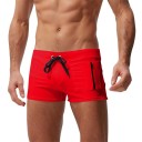 Herrenbadehose Nylon Einfarbig Mit Seitentasche Mit Kordelzug Elastisch Schnelltrocknend Leicht Bequemer Schnitt 3