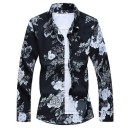 Herrenhemd mit Blumen F626 14