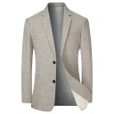 Herrenjacke aus Polyester und Baumwolle Elegante atmungsaktive Jacke für Männer mit Taschen und Brusttasche Einfarbige stilvolle Jacke mit Knopf 11