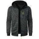 Herrenjacke mit Kapuze und Reißverschluss Sportliche Übergangsjacke mit Taschen Kontrastierende Reißverschlüsse Weiche Jacke für Frühling und Herbst in der Stadt und auf Reisen 7