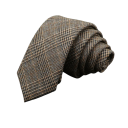 Herrenkrawatte aus Baumwolle mit Karomuster. Elegante schmale Krawatte. Modern gemusterte Krawatte 145 x 6 cm. Stilvolles Accessoire für Männer für die Arbeit und gesellschaftliche Anlässe. 2